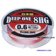 Плетёный шнур  Sunline DEEP ONE 8 HG 200 м # 0,6